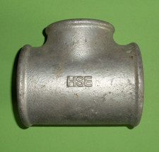 HSE  Temperguss-Gewindefitting verzinkt T-Stück, allseitig IG,  3" x 21/2" x 3"