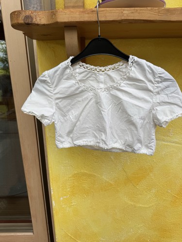 Vintage dirndl bluse - vintage, weiß