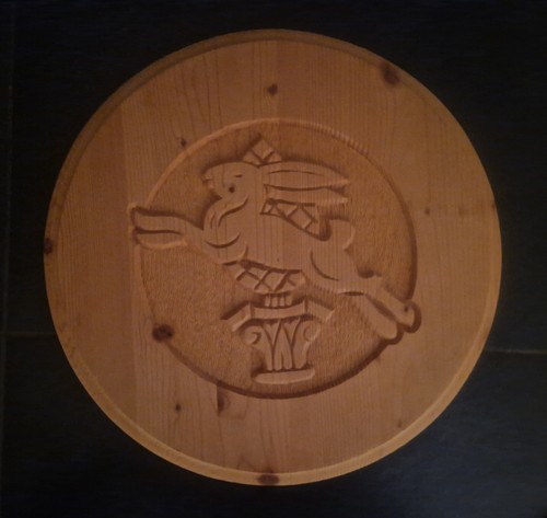 Großer holzteller scheibe - großer, holzteller/-scheibe