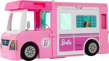 Barbie 3 in 1 Super Abenteuer-Camper 60 Camping-Zubehörteilen GHL 93 NEU OVP C3