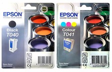 original Epson T040, Black, T041, Color, Epson Stylus C62, CX3200