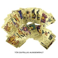 10 Pokemon Sammelkarten gold silber schwarz Geschenk