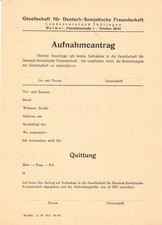 Aufnahmeantrag, Gesellschaft