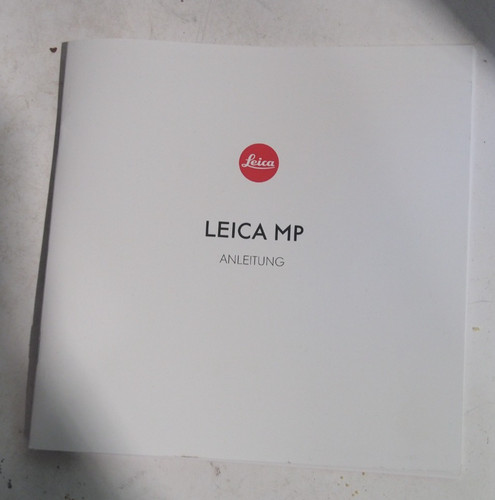 Leica anleitung für - leica, mp