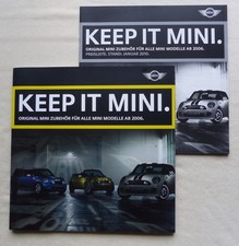 Mini 3-Türer Cabrio JCW Zubehör MJ 2006 bis 2010 - Prospekt + Preisliste 01.2010