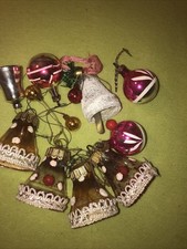 Vintage Glas-Christbaum-Glocken DDR Weihnachtsschmuck  70er, Kugeln