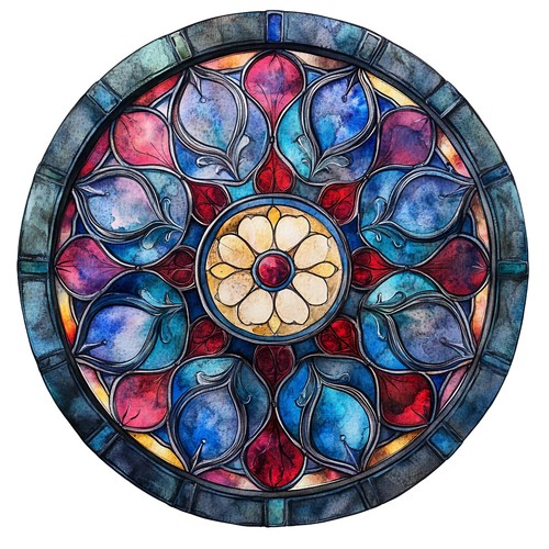 Sticker stained glass - 3x,