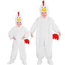 KARNEVAL FASCHING KOSTÜM KINDER HUHN HAHN JUMPSUIT GR. 113 CM NEU