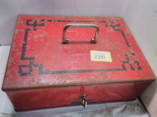 Antike geldkassette safe - antike,
