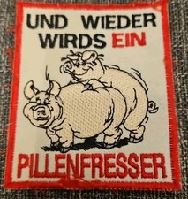 Aufnäher + Anti   BAYER 04 LEVERKUSEN  + Fan Weste Kutte Patch  - Old shool