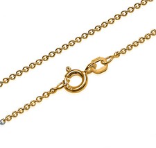 Niklarson Ankerkette gold 1,5/2,3mm 42-50cm Kette 925 Silber Goldauflage VE47