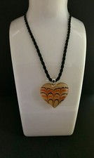 Glasanhänger  aus europ.Glasmanufaktur mit Textil Kette