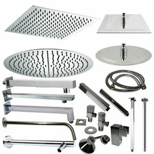 Duschkopf Edelstahl Kopfbrause Regendusche Regenbrause Brausekopf Duscharm V304 