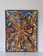 Gemälde Bild Abstrakt 63x83cm Herbst Deko Interior handgemalt  Interessant Origi