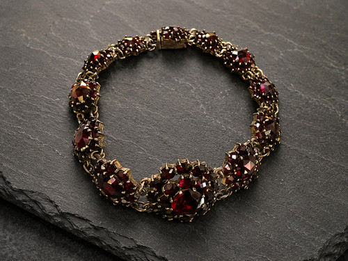 Böhmisch granat armband 900er - böhmisch,