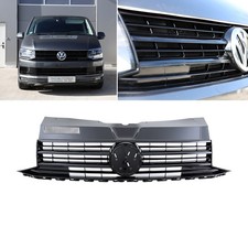Kühlergrill Schwarz Glanz für Emblem für VW T6 Multivan Transporter 2015-2019