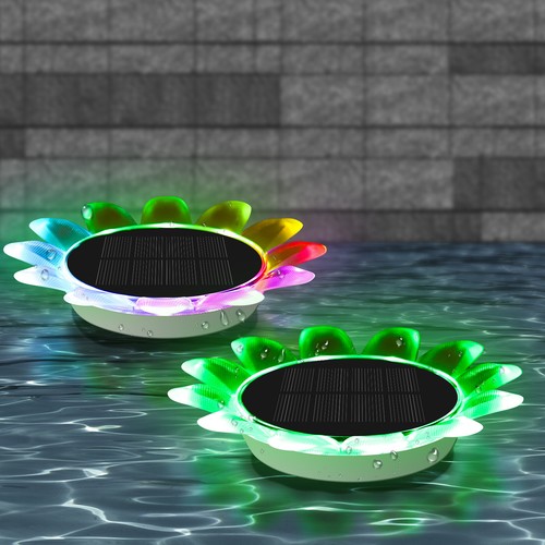 2er solar led poolbeleuchtung - solar,