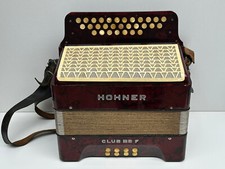 Akkordeon Hohner Club III B F Knopfakkordeon Harmonika, Rot ⚡BLITZBEREIT⚡