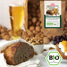 Walnuss-Bier-Brot Bio Backmischung - Brotbackmischung Bierbrot Bier & Walnüsse
