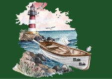 Leuchtturm/Boot Maritim Aufkleber WOMO Auto/ Wandtattoo-UV Beständig Urlaub