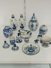 Set Royal Blue Delft Porzellan - Teller, Kerzenständer uvm