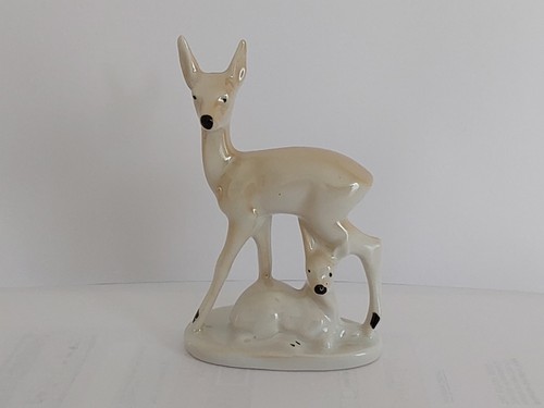 Reh mit kitz porzellanfigur - reh,