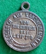 Medaille "50 Jahre Völkerschlacht Leipzig", 1863, gegossen aus Kanonenkugeln