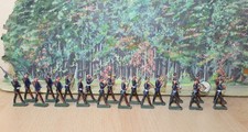 antike Zinnfiguren - preuß. Infanterie u. Musik - Fabrikbemalung - alte Offizin