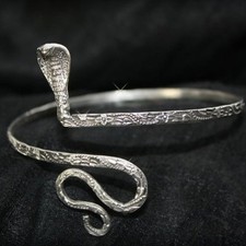 Armreif Oberarmreif Kobra Armlet Bollywood Armreifen Schlange Silber Hippie 3