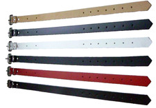 4 Lederriemen weiß 2,5 x 60,0