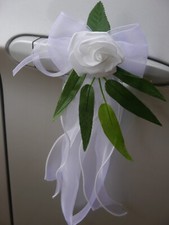 4x Türgriffschleifen Brautauto Autodeko Autoschmuck Hochzeitsauto Autoschleife