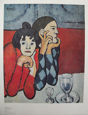 PICASSO -Motiv: Harlekin und Gesellin hochw. LICHTDRUCK Kunstdruck NEU -Rarität