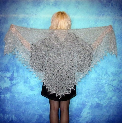 Gestrickter ziegenflaum schal - gestrickter,