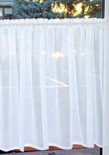Scheibengardinen Weiß  B 90cm