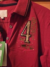 La Martina Langarm Polo Rot