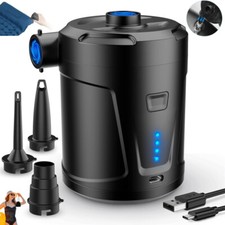 5200mAh Elektrische Luftpumpe Akku Luftpumpe mit 3 Luftdüsen für Schlauchboot.