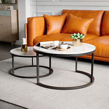 2er Set Couchtisch Marmor