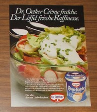 Seltene Werbung DR. OETKER CREME FRAICHE - Der Löffel frische Raffinesse 1983