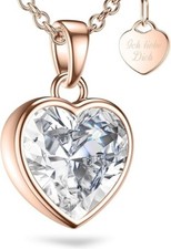 AMOONIC Herzkette Rosegold