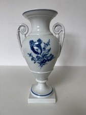 MEISSEN 3.WAHL SCHWERTER MARKE PORZELLAN AMPHORENVASE HENKELVASE BLUMEN DEKOR