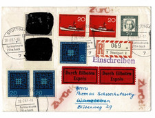 BRD-DDR aus Stuttgart Postkrieg 479 PK Ia Lackfarbe