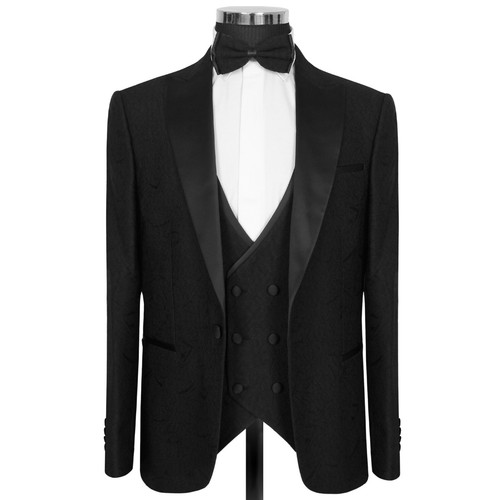 Slim fit smoking - slim, schwarz