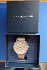 Damen Armbanduhr TOMMY HILFINGER - beige Lederband 2362 - funktionsfähig