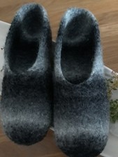Filzhausschuhe mehrere Größen black-grey Filzschuhe Hausschuhe gefilzt