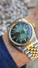 VINTAGE ROLEX DATEJUST 16013 GRÜNES ZIFFERBLATT 2-TONE HERREN AUTOMATIK UHR...