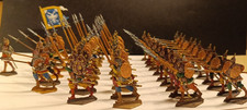 46 Zinnfiguren flach 30mm Russische Krieger 15. Jh L. Frank , Müller top SB