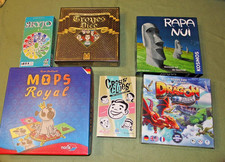 DRAGON PARKS + MOPS ROYAL CROSS CLUES RAPA NUI TROYES DICE Spiele Paket Bundle