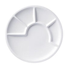 SPRING Fondue-Teller Abteil-Teller Keramik weiß 24 cm