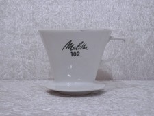 Melitta Design Porzellan Schnell-Filter 102 - 3-Loch - Vintage um 1950/60 - Weiß