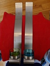 Kerzenhalter Teelichthalter für die Wand Edelstahl